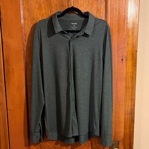 Men's True Classic Do-It-All Comfort Soft Dark Gray Casual Button Down Shirt